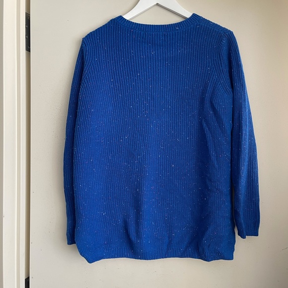 525 America Emma Shaker Sweater in Indigo Confetti - Picture 8 of 11